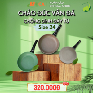 Chiếc Chảo Đúc Chống Dính Vân Đá HOCA Siêu Bền - Size 24